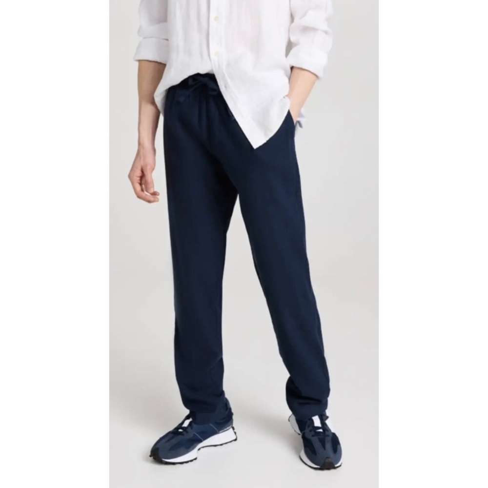 Onia Men's Navy Blue Tencel Drawstring Joggers
